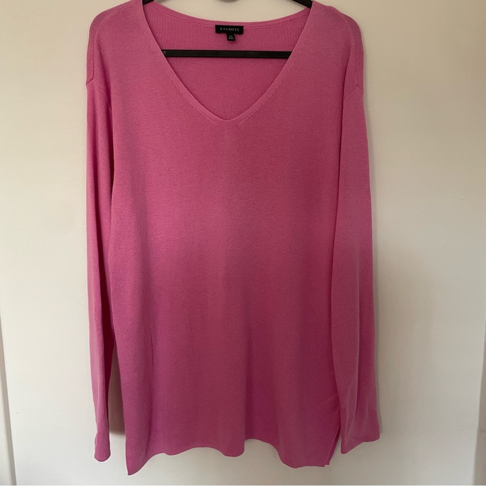 Talbots V-Neck Tunic Sweater